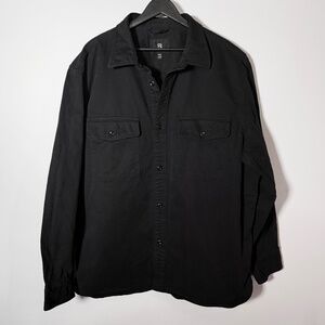 Banana Republic Malo Heavyweight Cotton Twill Shirt Jacket Black - XXL